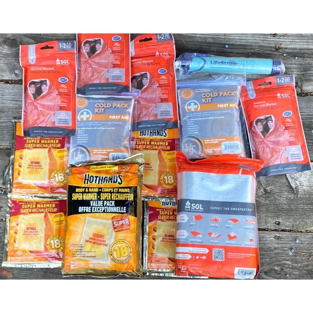 HUGE LOT SOL Heat Sheet Survival Emergency Blanket Body Warmer Cold Pack